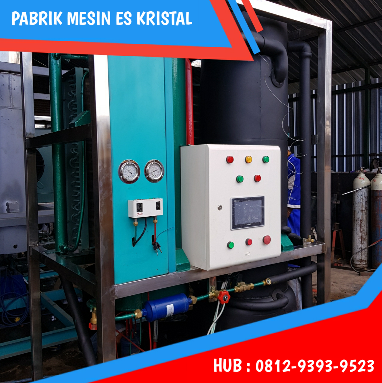 DISINI, CALL: 0812-9393-9523, Mesin Es Kristal Kapasitas 20 Ton Tebo