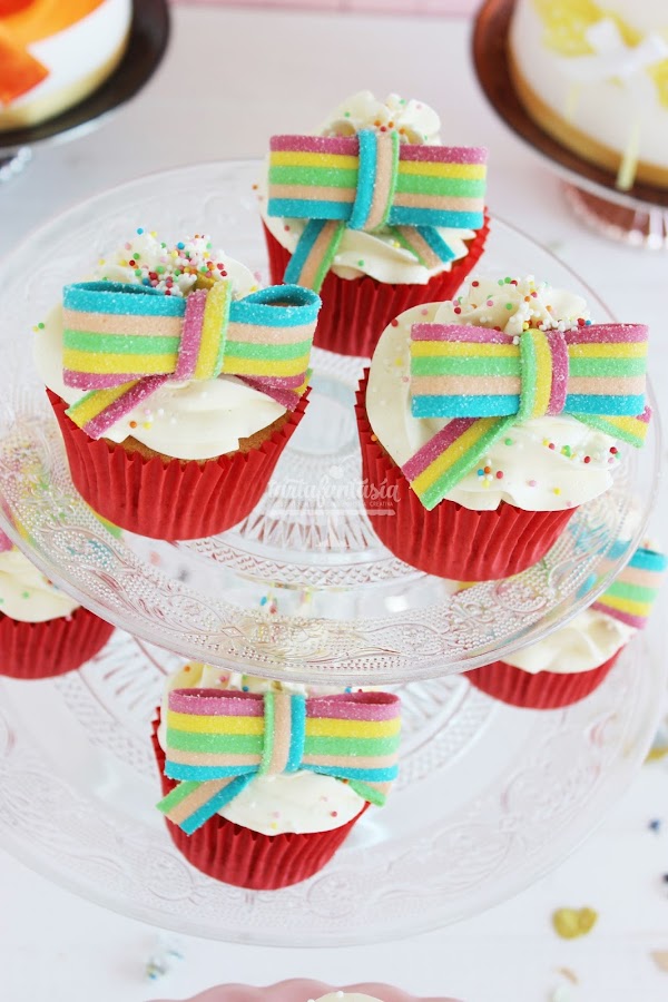 Cupcakes de crema de mantequilla menos dulce