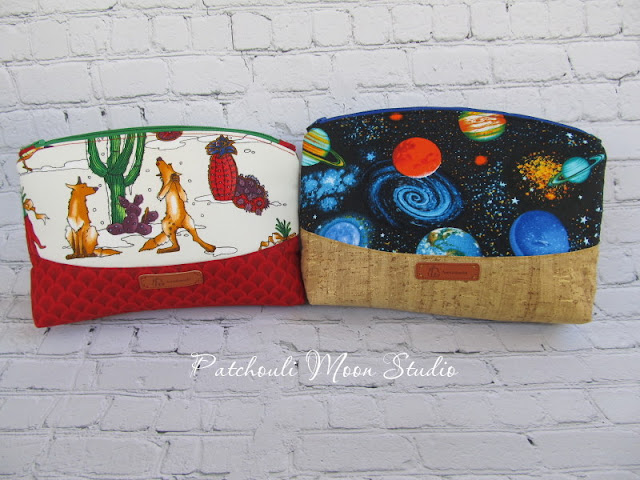 Patchouli Moon Studio~ Clematis Pouch with Boxed Corners in Two Sizes