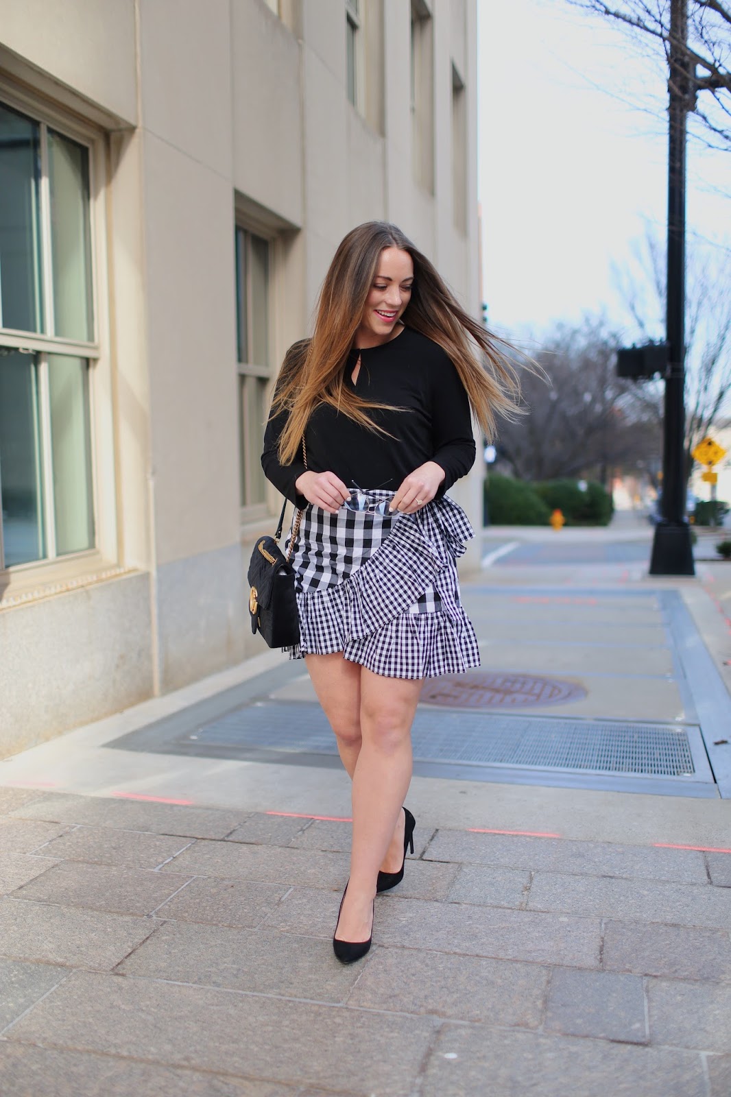 Checkered Skirt + Easy to Recreate Spring Outfit
