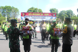 Dandim 0822 Hadiri Gelar Pasukan TNI/Polri Pendistribusian Bansos PPKM Darurat