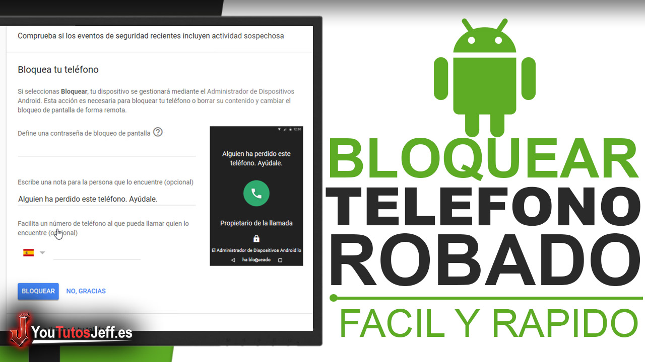 Bloquear Teléfono Robado y Localizarlo
