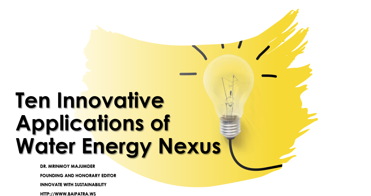 Ten Novel and Innovative Examples of Water Energy Nexus