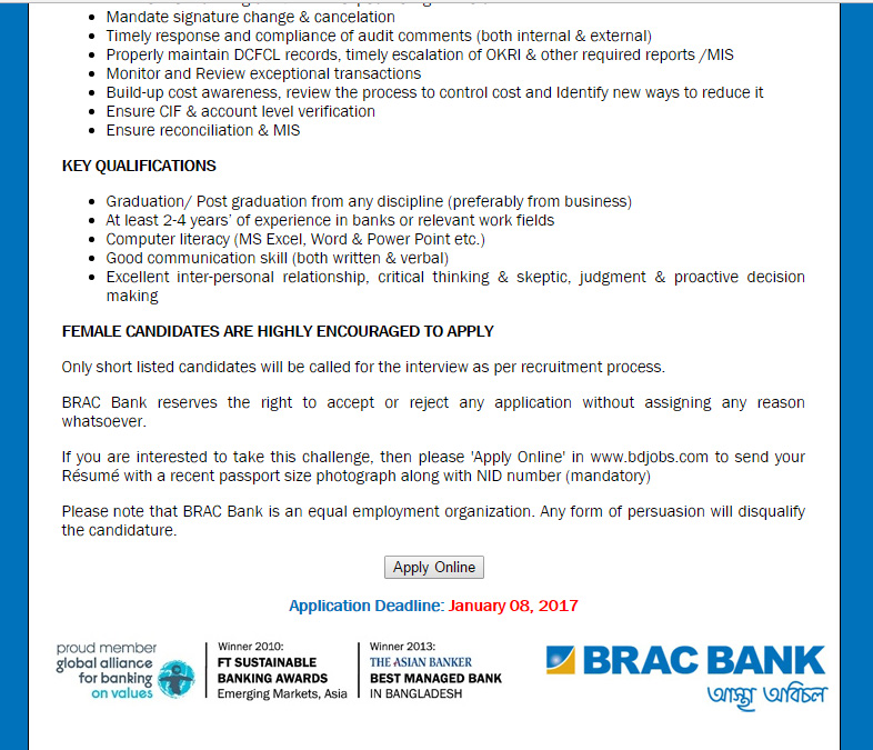 operation management of brac bank Retail credit operation of brac bank limited what is retail credit lending is one of the main functions of a commercial bank in formulating a credit judgment the credit officers of brac bank must be equipped with all information needed to evaluate a borrower. operation management of brac bank Retail credit operation of brac bank limited what is retail credit lending is one of the main functions of a commercial bank in formulating a credit judgment the credit officers of brac bank must be equipped with all information needed to evaluate a borrower.