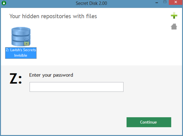 Windows PC용 비밀 디스크