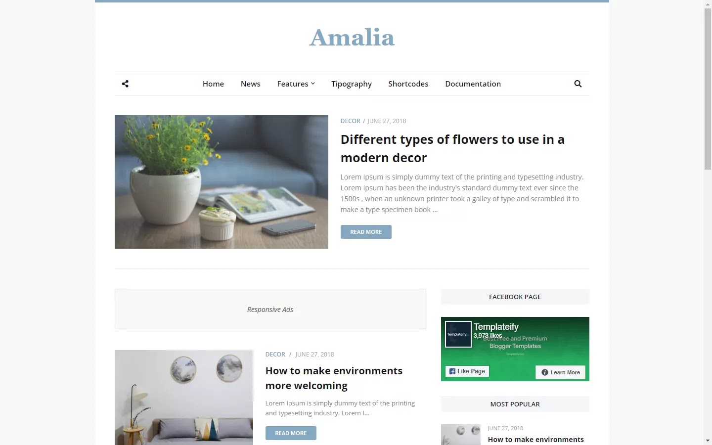 200+ Professional Blogger Templates - Amp, SEO Friendly, Responsive, and Fast Loading Template in 2022 Amalia - Beauty Blogger Template
