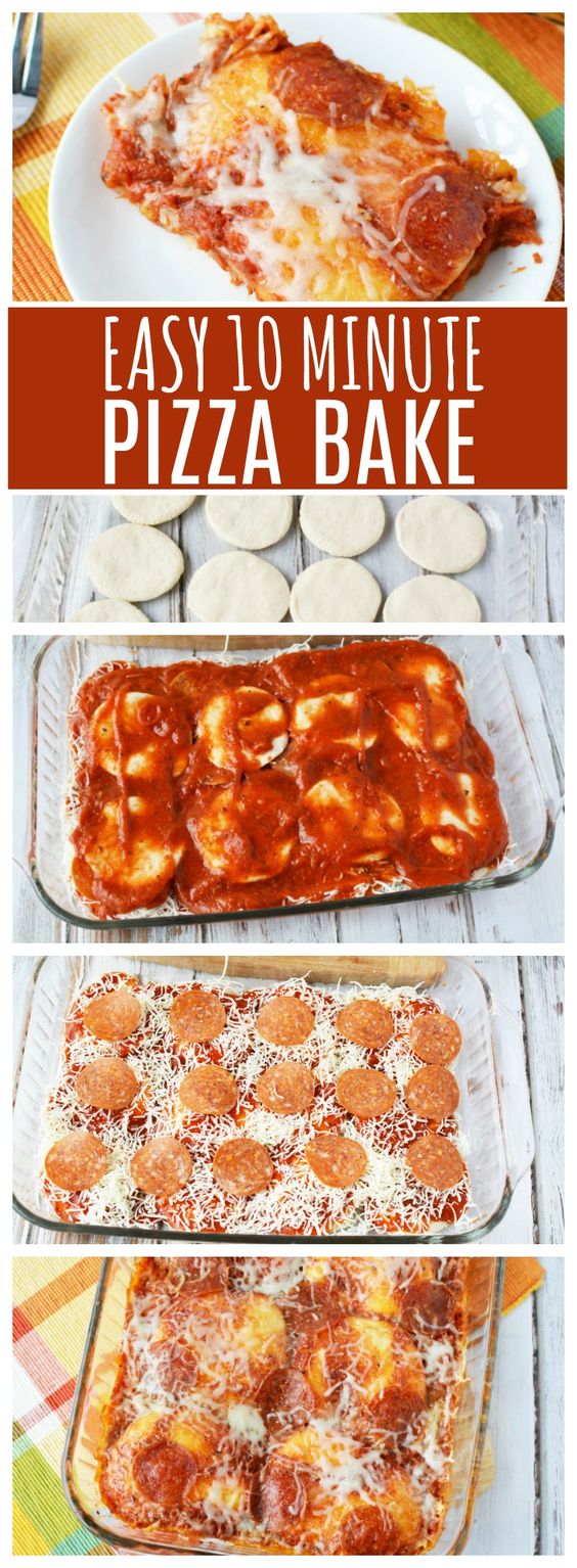 EASY 10 MINUTE KIDFRIENDLY PIZZA BAKE healthy meals recipe