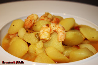 Patatas con Langostinos