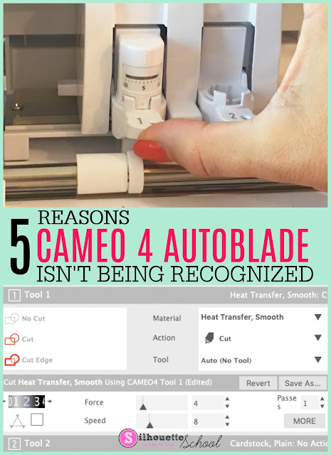 5 Reasons CAMEO 4 AutoBlade isn't being Recognized silhouette 101, silhouette america blog, silhouette cameo 4 tutorials, cameo 4 autoblade, cameo 4 tools