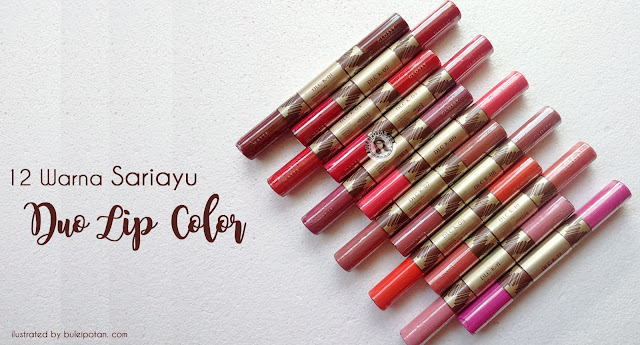review+12+warna+lipstik+Duo+Lip+Color+Sariayu