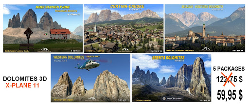Over 50% discount for 5 DOLOMITES 3D packages