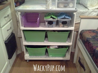 DIY Tutorial for Rolling Storage Trolley with 8' of Storage in 11" and FREE Landscape Pattern