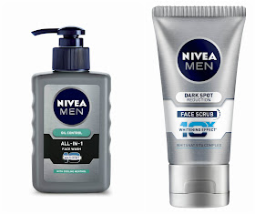 PR:NIVEA MEN Dark Spot Reduction Face Scrub &amp; All-in-1 