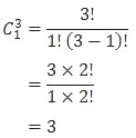 3C1, rumus untuk menentukan banyak cara memilih 1 larutan dari 3 larutan Q