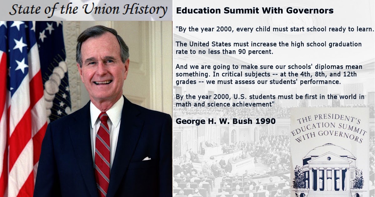 State of the Union History: 1990 George H. W. Bush - Education Summit(03)