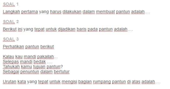 Contoh Soal Langkah Langkah Penulisan Teks Pantun Ezy Blog Contoh Soal Langkah Langkah Penulisan Teks Pantun Ezy Blog