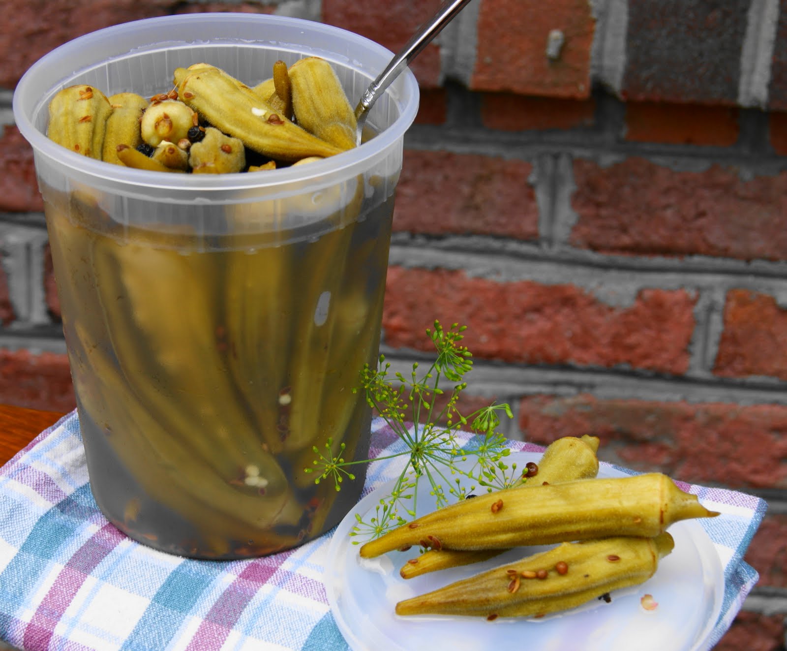 Spicy Pickled Okra no canning required The Kitchen is My Playground