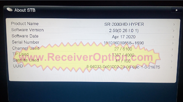 STAR SAT SR-2000 HD HYPER RECEIVER NEW SOFTWARE V2.59