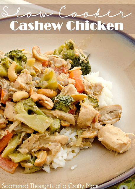 Slow cooker cashew chicken featured at the36thavenue.com