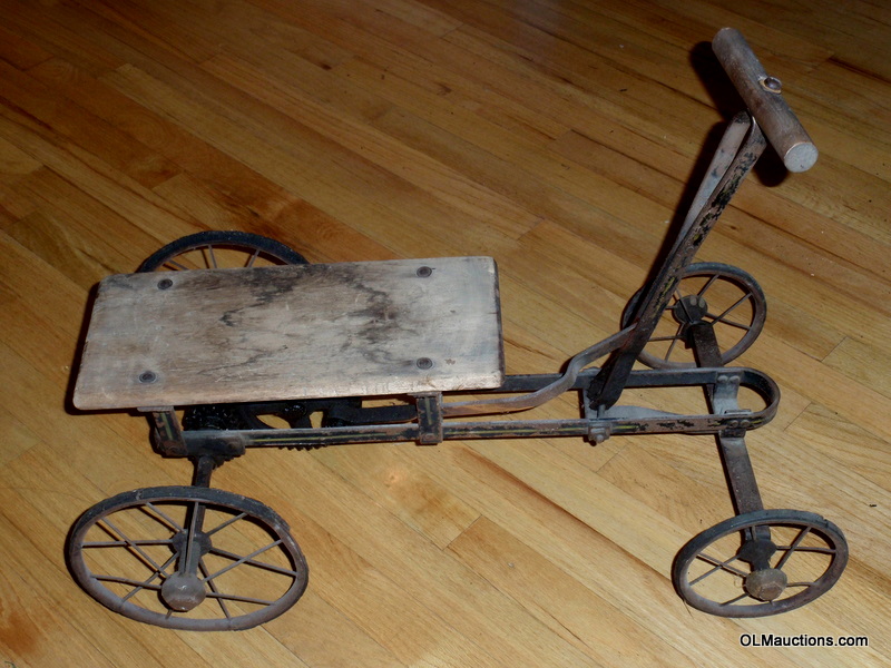 Internet Superstores: One Of A Kind Antique 4 Wheel Push Pull Toy Car W