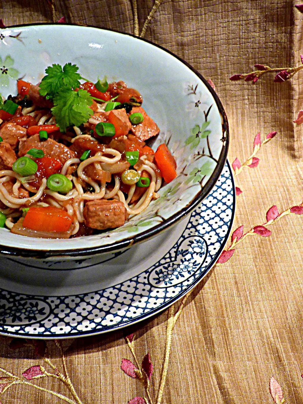 Chez Maximka Stir fry pork in yellow bean sauce