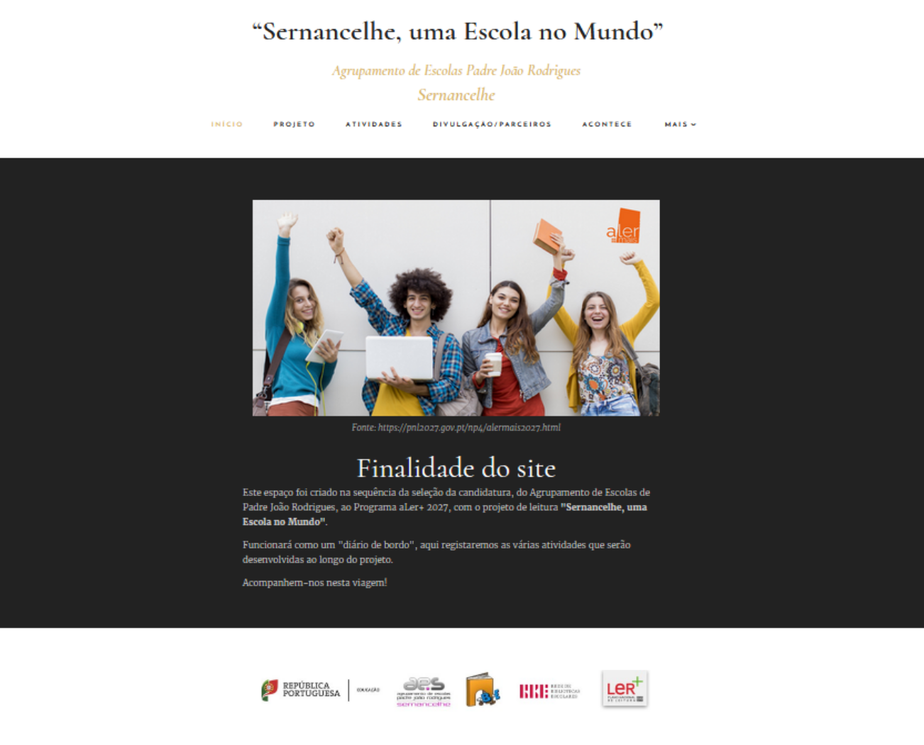 Sernancelhe, uma Escola no Mundo - aLer+ 2027