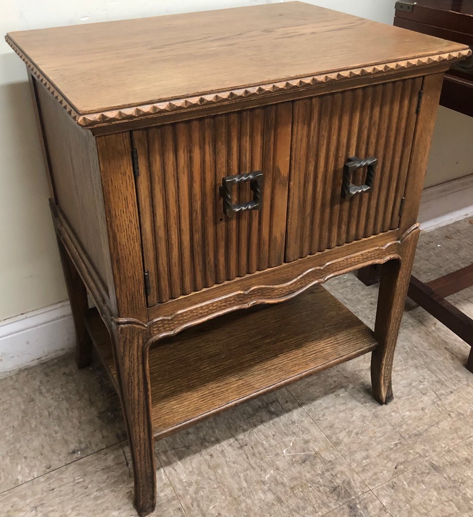 Uhuru Furniture & Collectibles Vintage Oak Nightstand 65 SOLD