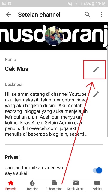 Cara Mengganti Nama Channel Youtube Di Hp Musdeoranje Net