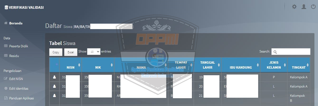 Nomor Induk Siswa Nasional Nisn Untuk Jenjang Raudhatul Athfal Ra Oppmi