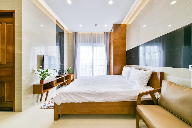 Phòng ngủ căn hộ dịch vụ Skyy Garden 98 Phùng Văn Cung Quận Phú Nhuận