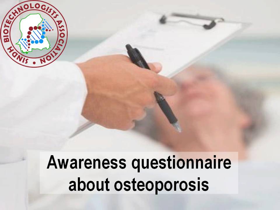 Awareness questionnaire about osteoporosis