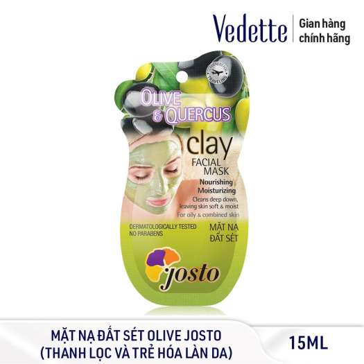 Mặt nạ đất sét Josto Oliu (Olive & Quercus) 15ml