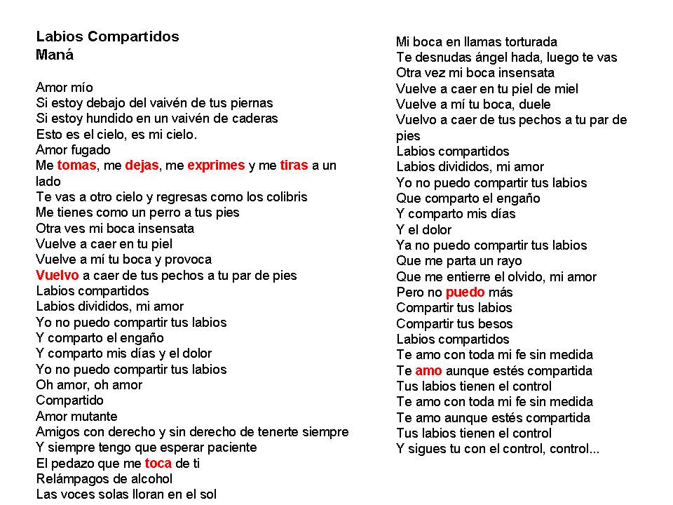 L&M Maná Labios Compartidos Espanhol