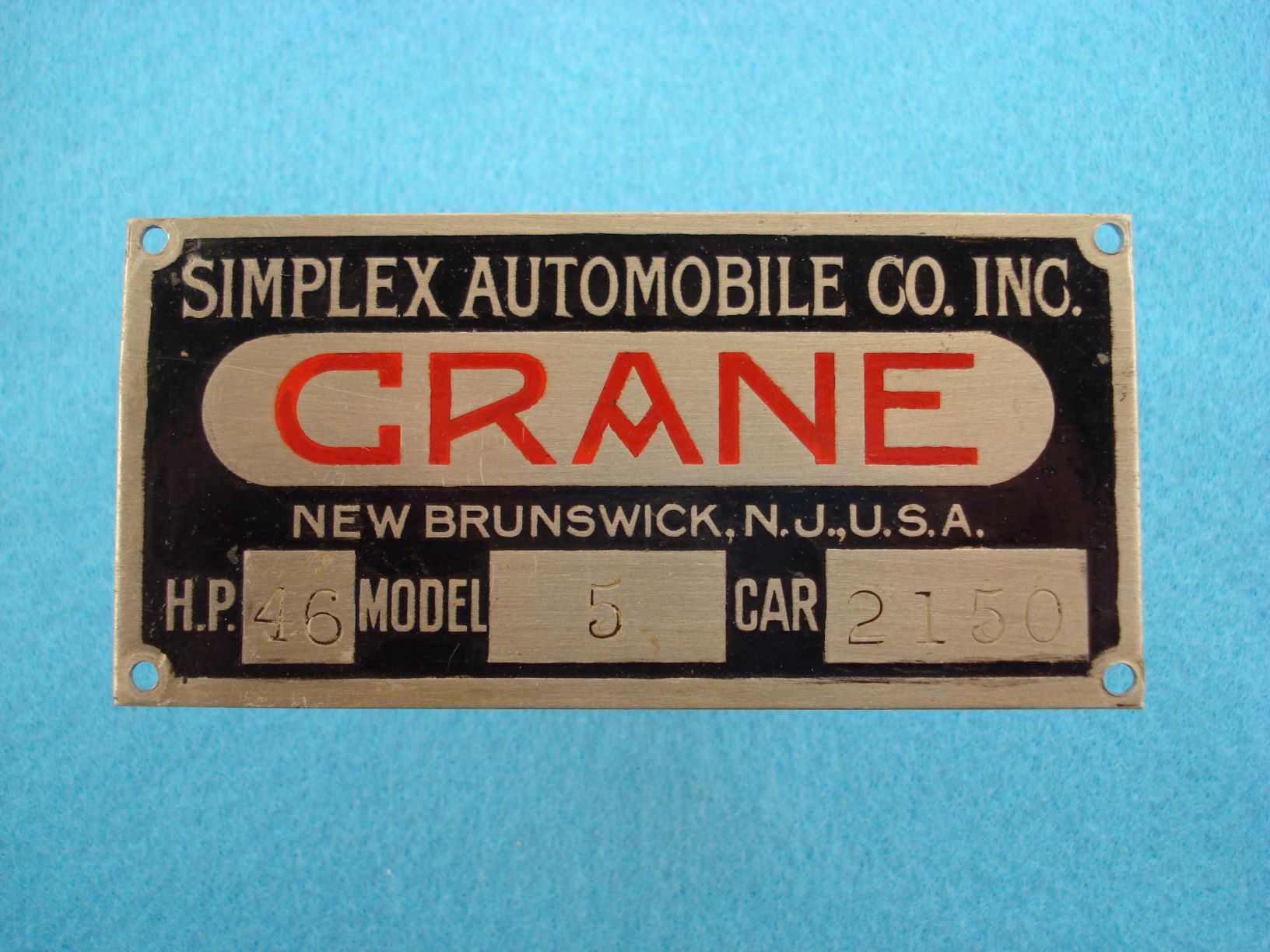 American Auto Emblems SIMPLEX/CRANESIMPLEX