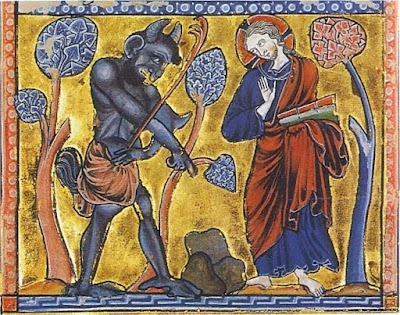 Satan tempting Christ