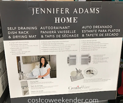 Costco 1049782 - Jennifer Adams Home Self Draining Dish Rack & Drying Mat: great for any kitchen