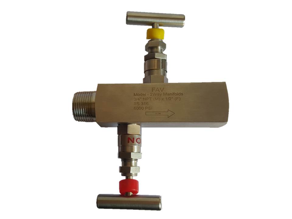 Double Block & Bleed Valves Block & Bleed Valve, 3/4" NPT M x 1/2" F