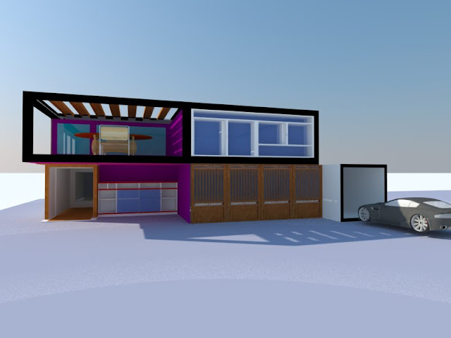 3d modern house in Sketchup | PORTFOLIO WEBSITE