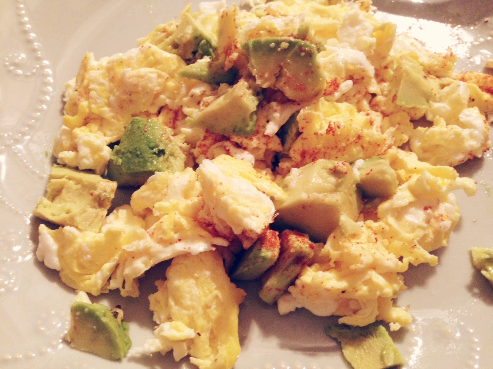 Domestic Education Eggs with Avocado and Cayenne Pepper