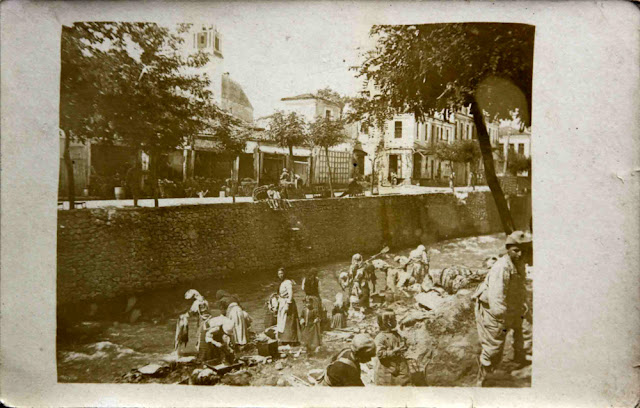Washerwomen in the river Dragor, Bitola during the First World War