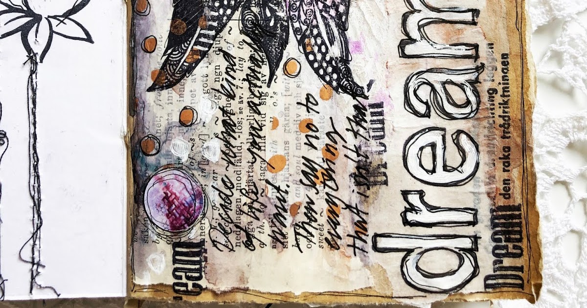 Art Journal Page – Stamping on an Alcohol Ink Background – Rubber Dance Art  Stamps Blog