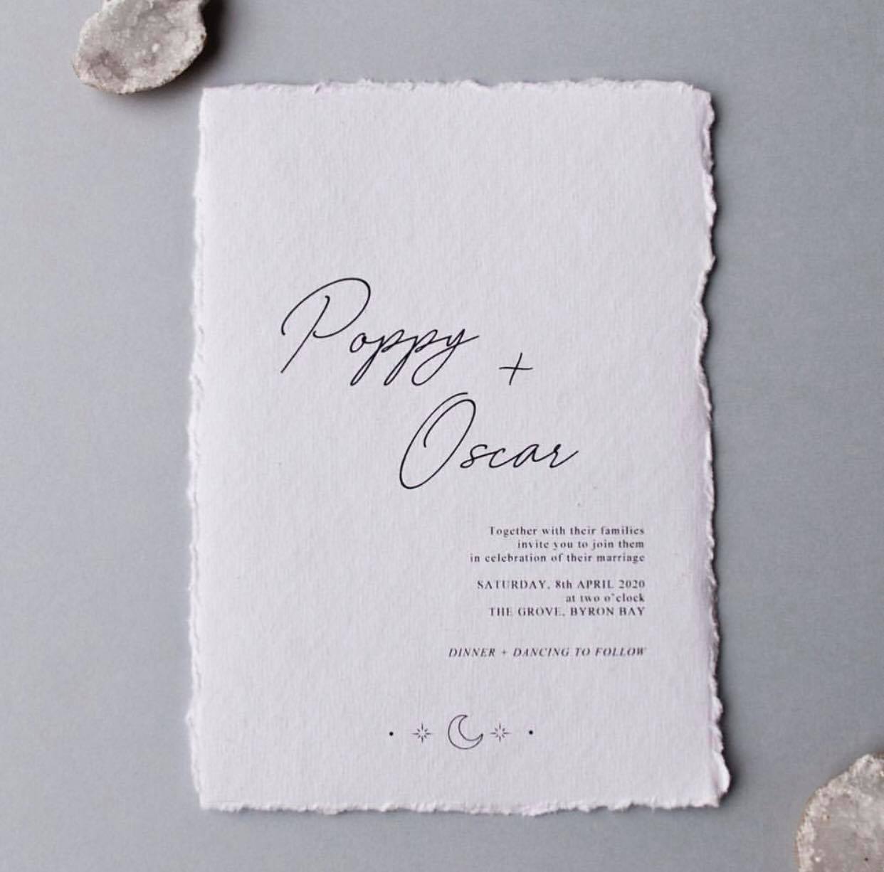 recycled paper wedding invitations melbourne stationery designer