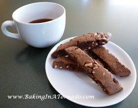 Chocolate Almond Biscotti | www.BakingInATornado.com |  #recipe
