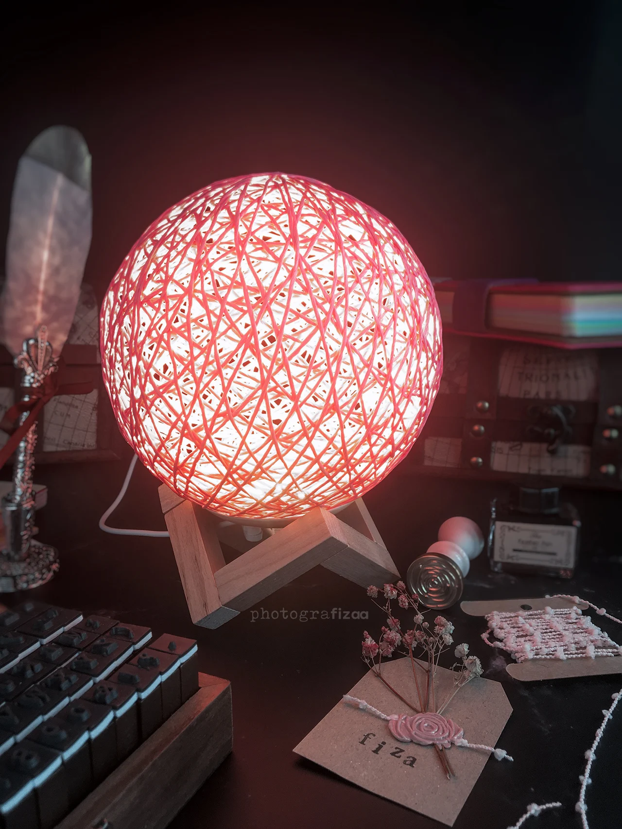 Lampu LED Bola Rotan 3D