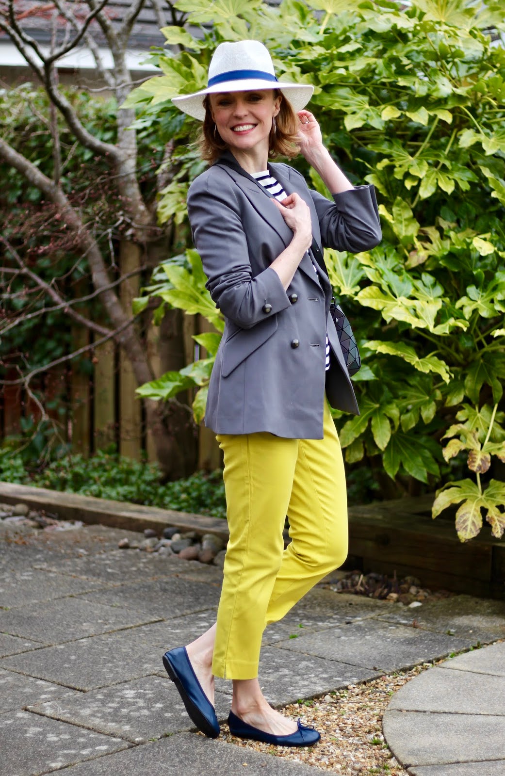 Yellow Trousers, Breton Stripes | Preppy Spring Outfit | Fake Fabulous