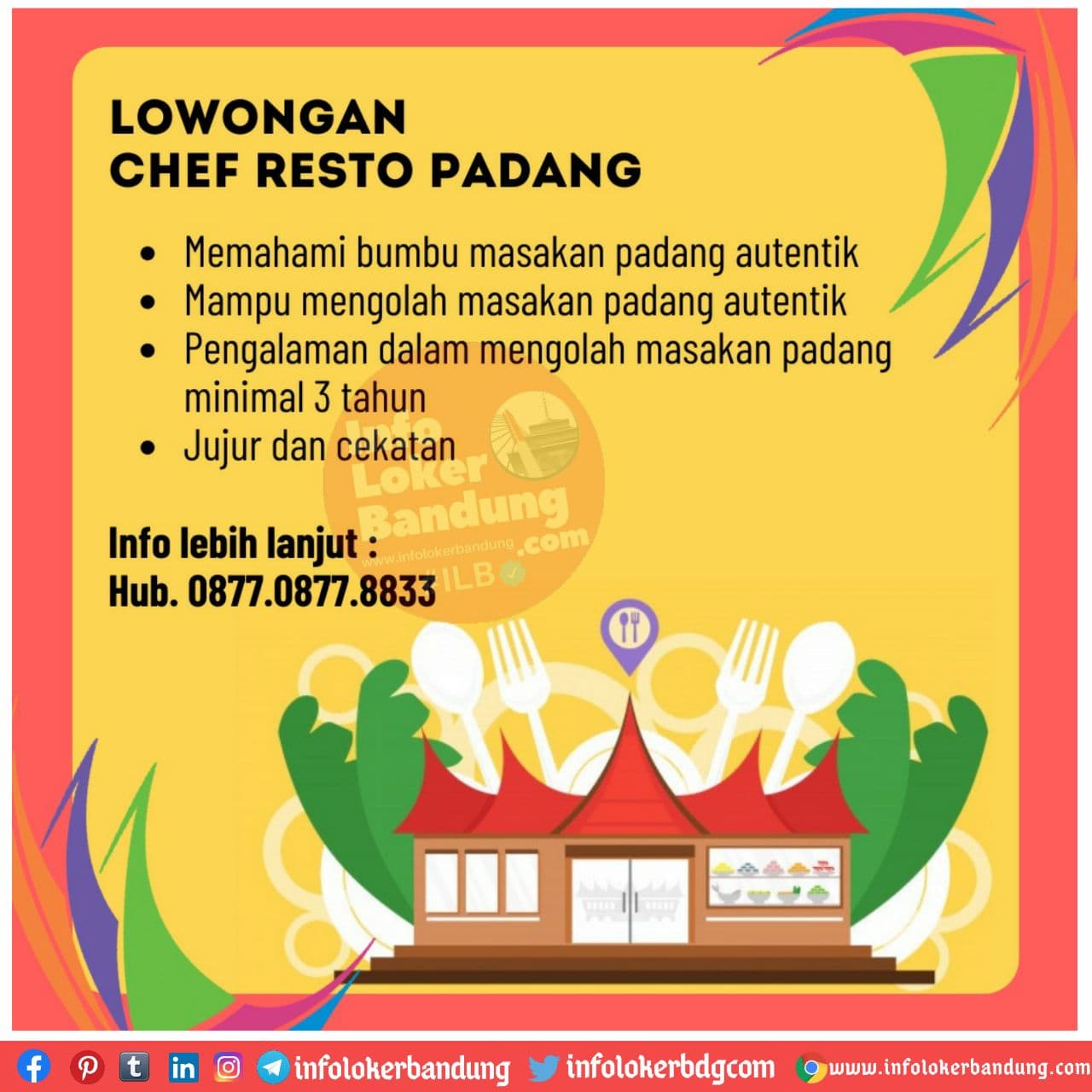 Lowongan Kerja Chef Resto Padang Bandung November 2020 Info Loker Bandung 2021