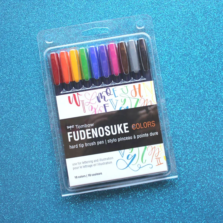 Dual Brush Pen Art Markers, Lettering Favorites, 10-Pack + Free Fudenosuke Brush  Pen