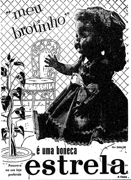 Propaganda da boneca 'Meu Brotinho' da Estrela veiculada em 1954.