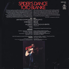 Central Do Prog Toto Blanke Spider S Dance 1975 Lp Germany