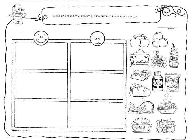 Ejercicios De Alimentos Saludables Y Chatarra virgendeloretoinfantil.blogspot.com